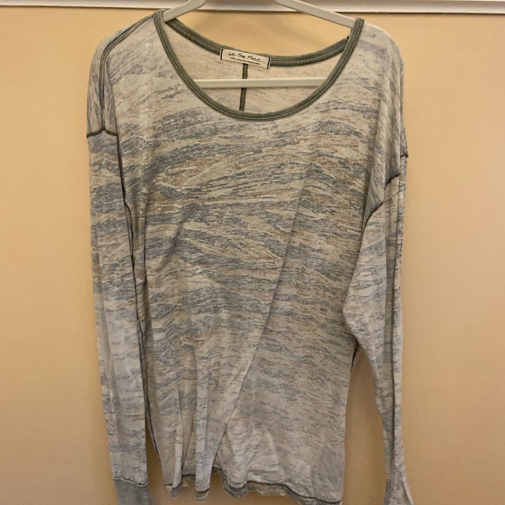 Women's Green Free People Long Sleeve Top